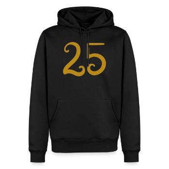 25 - Sweat à capuche Premium bio Homme - noir - Devant - Nico (187cm)