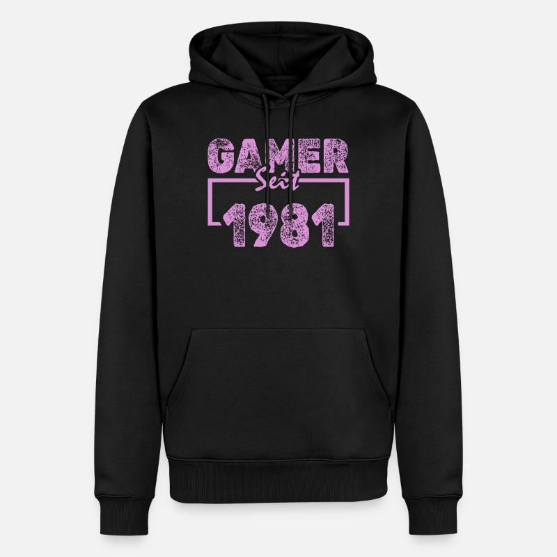 Dactylographie 1981 - Sweat à capuche Premium bio Homme - noir
