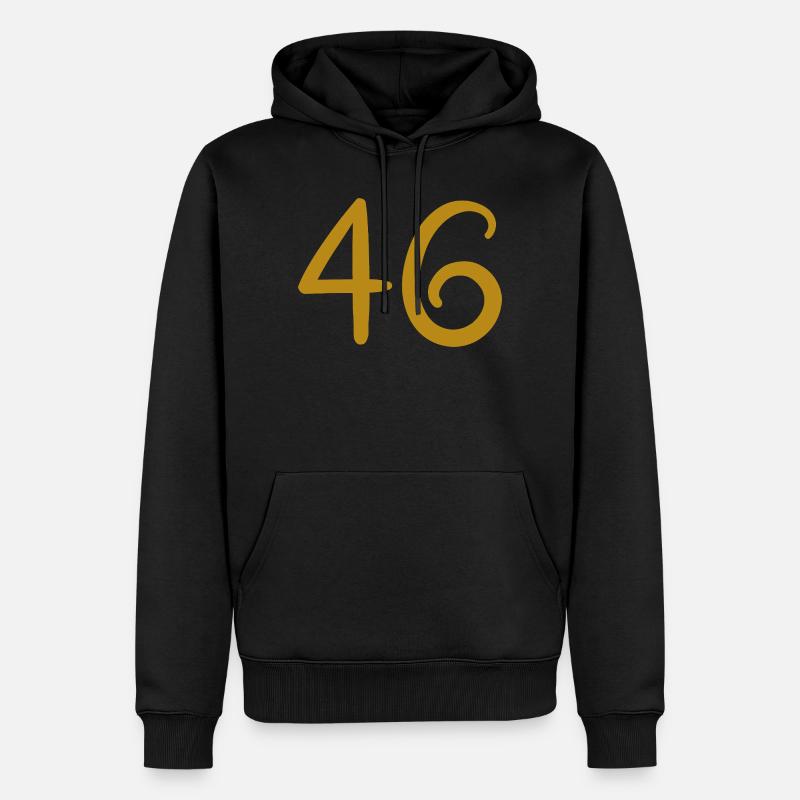46 - Sweat à capuche Premium bio Homme - noir