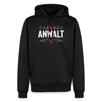 Profession d’avocat - Sweat à capuche Premium bio Homme - noir - Devant - Nico (187cm)