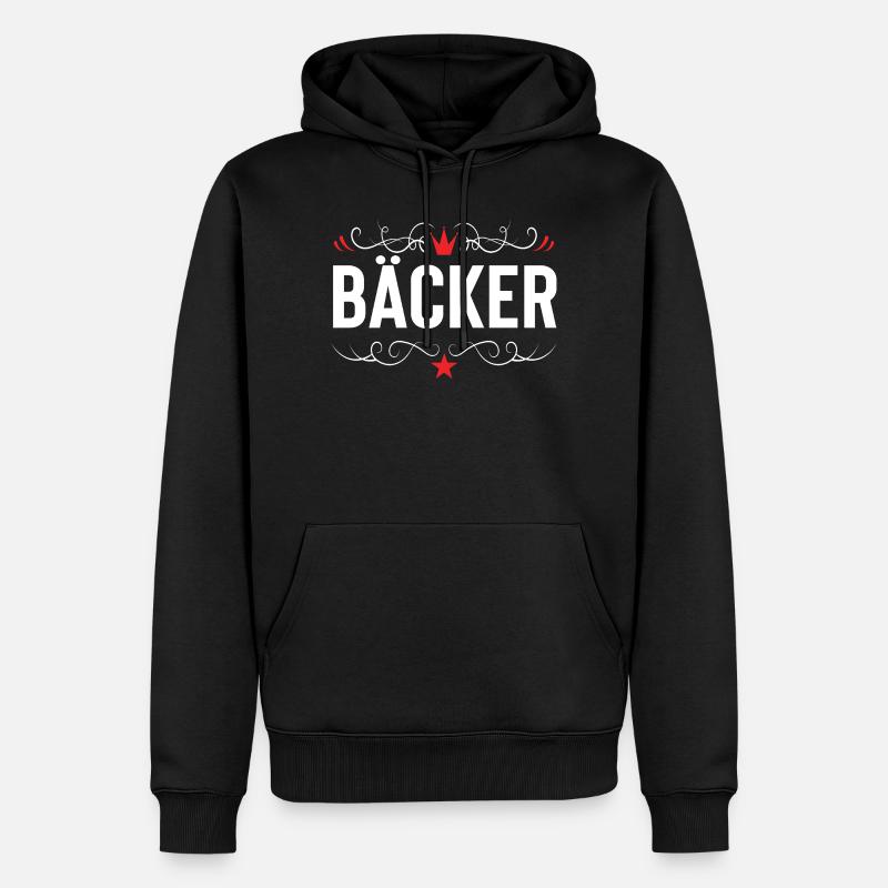 Bäcker Beruf - Männer Premium Bio Hoodie - Schwarz