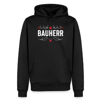 Client House Construction - Men’s Premium Organic Hoodie - black - Front - Nico (187cm)