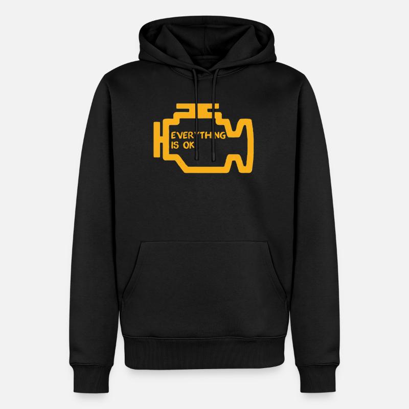 Check Engine Light - Men’s Premium Organic Hoodie - black