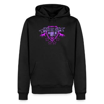 Reiten 1974 - Männer Premium Bio Hoodie - Schwarz - Vorne - Nico (187cm)