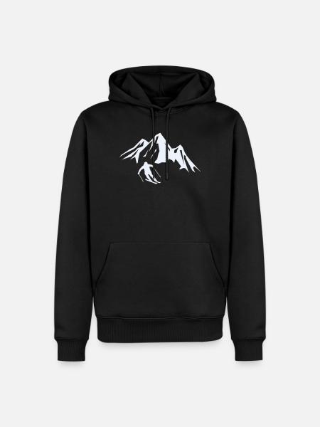 Summit Adventure Skier Silhouette - Men’s Premium Organic Hoodie - black