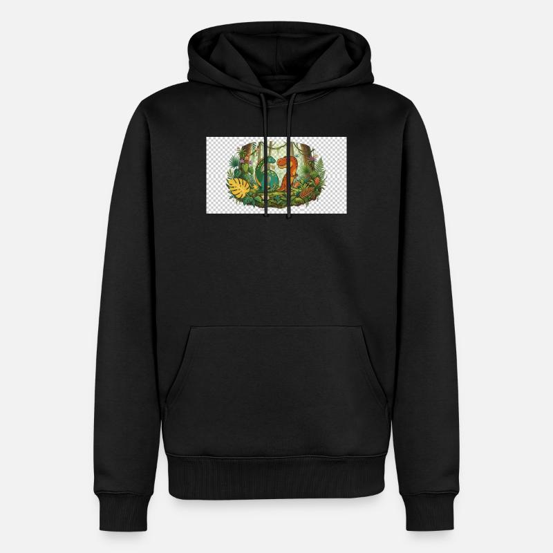 six sept - Sweat à capuche Premium bio Homme - noir