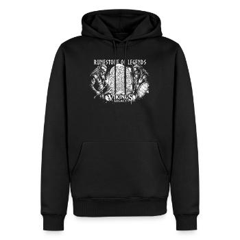 Runestone of Legends - Männer Premium Bio Hoodie - Schwarz - Vorne - Nico (187cm)