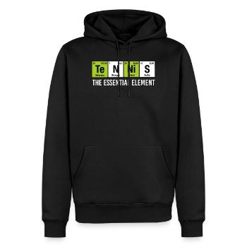 Tennis: Wesentliches Element: Lustige Chemie. - Männer Premium Bio Hoodie - Schwarz - Vorne - Nico (187cm)
