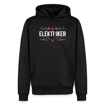 Elektriker Beruf - Männer Premium Bio Hoodie - Schwarz - Vorne - Nico (187cm)