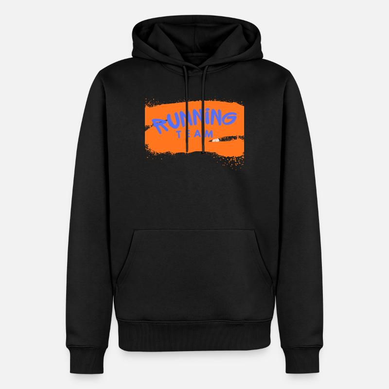 Équipe de course - Sweat à capuche Premium bio Homme - noir