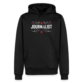Journalist Beruf - Männer Premium Bio Hoodie - Schwarz - Vorne - Nico (187cm)