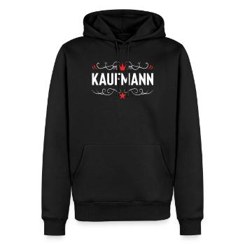 Kaufmann Beruf - Männer Premium Bio Hoodie - Schwarz - Vorne - Nico (187cm)
