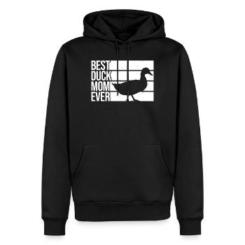 Best Duck Mom Ever - Men’s Premium Organic Hoodie - black - Front - Nico (187cm)