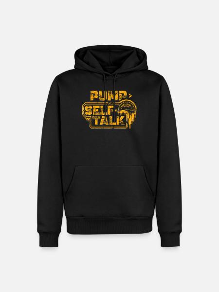 The Pump > The Self-Talk | Gym Motivation - Men’s Premium Organic Hoodie - black