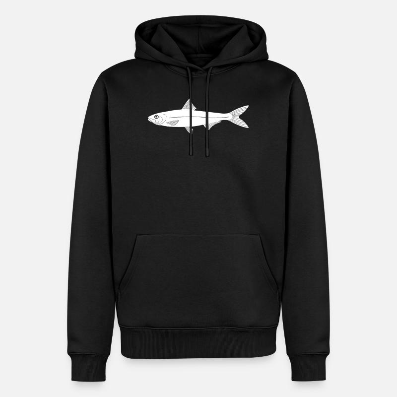 Sardine - Sweat à capuche Premium bio Homme - noir