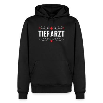 Tierarzt Beruf - Männer Premium Bio Hoodie - Schwarz - Vorne - Nico (187cm)
