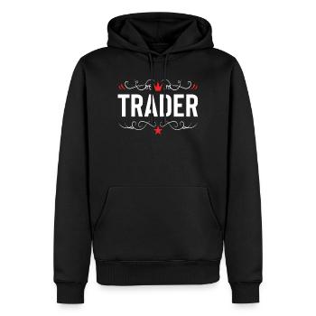 Trader Beruf - Männer Premium Bio Hoodie - Schwarz - Vorne - Nico (187cm)
