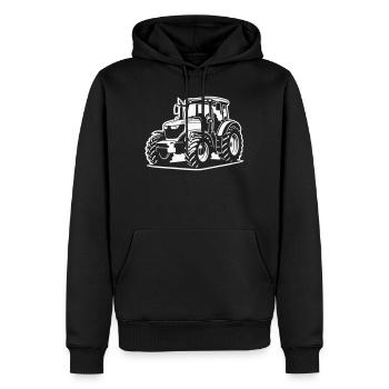 Traktor / Trecker / Schlepper (Differenzbild) - Männer Premium Bio Hoodie - Schwarz - Vorne - Nico (187cm)