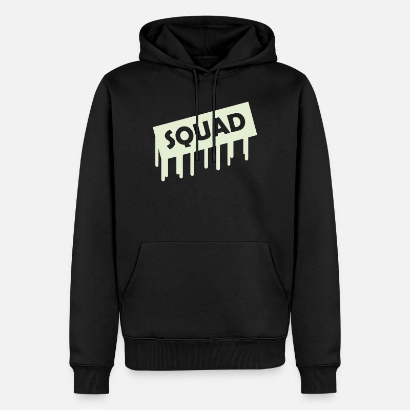 Escouade - Sweat à capuche Premium bio Homme - noir
