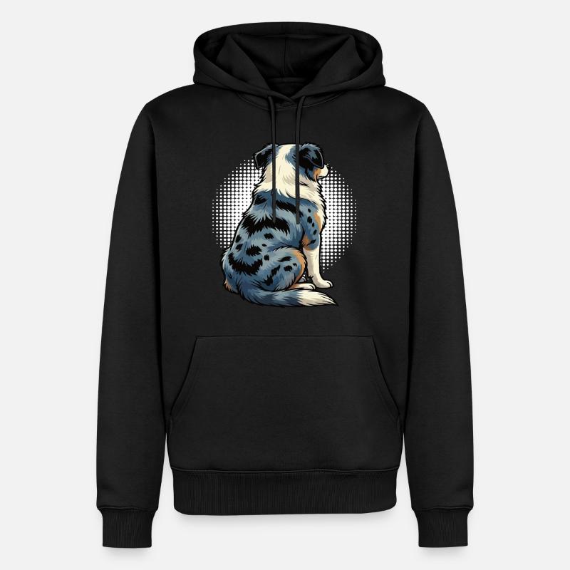 Australian Shepherd Aussie Aussiebesitzer Aussies - Männer Premium Bio Hoodie - Schwarz