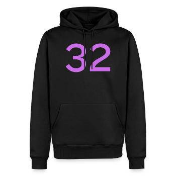 32 - Men’s Premium Organic Hoodie - black - Front - Nico (187cm)