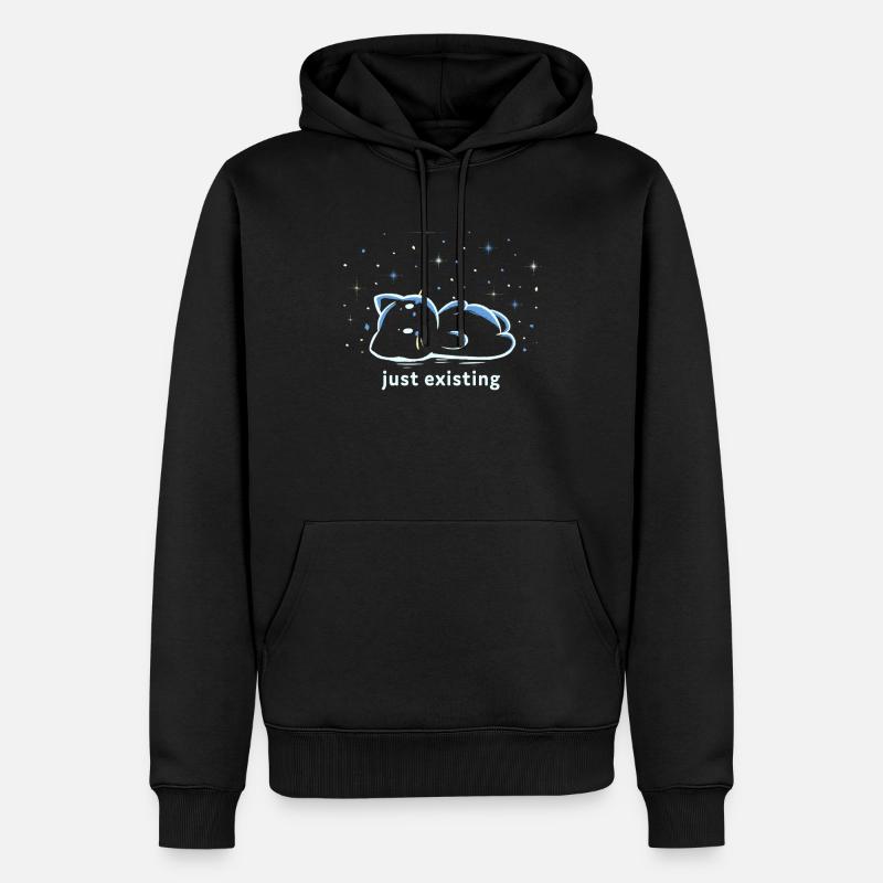 Juste exister - Sweat à capuche Premium bio Homme - noir