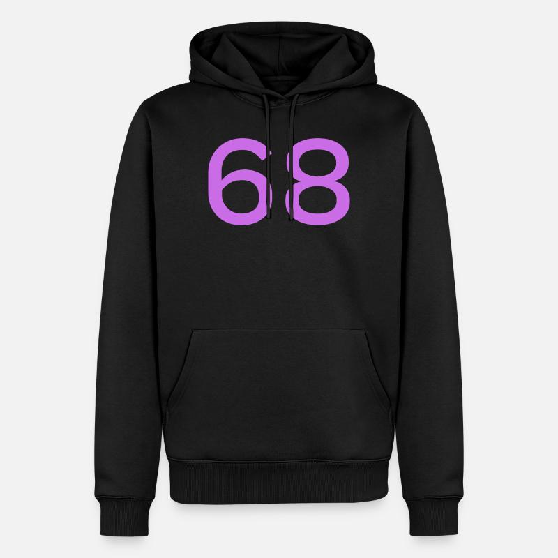 68 - Männer Premium Bio Hoodie - Schwarz