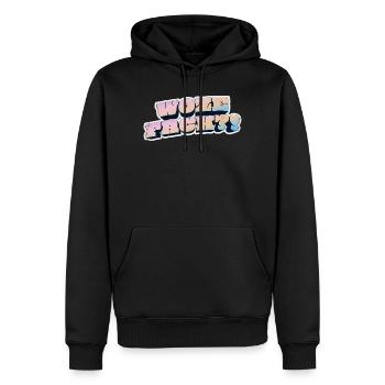 Wow Face Pastell Graffiti Stil - Männer Premium Bio Hoodie - Schwarz - Vorne - Nico (187cm)