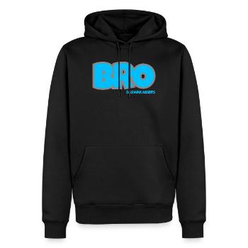 BRO. DAS WAR ABSEITS - Männer Premium Bio Hoodie - Schwarz - Vorne - Nico (187cm)