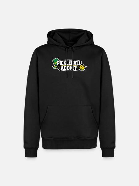 Pickleball Addict Logo - Men’s Premium Organic Hoodie - black