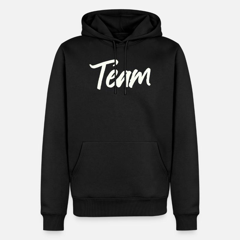 Équipe - Sweat à capuche Premium bio Homme - noir