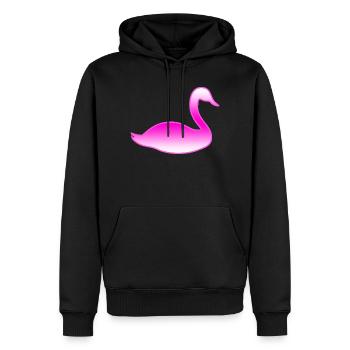 cygne - Sweat à capuche Premium bio Homme - noir - Devant - Nico (187cm)