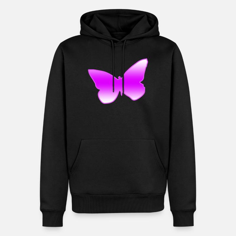 Papillon - Sweat à capuche Premium bio Homme - noir