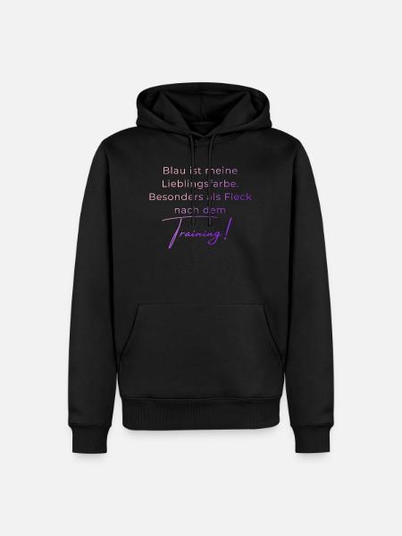 Voltigieren Training: Lustiger Volti Spruch - Männer Premium Bio Hoodie - Schwarz
