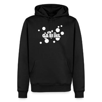 Kind Gabriel - Männer Premium Bio Hoodie - Schwarz - Vorne - Nico (187cm)
