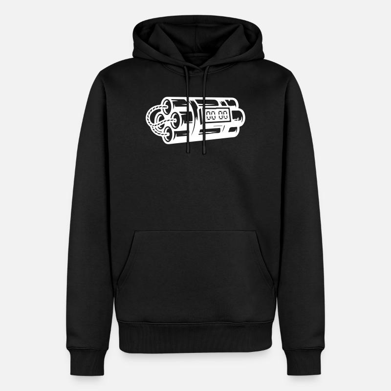 Zeitbombe Sprengstoff Dynamit - Männer Premium Bio Hoodie - Schwarz