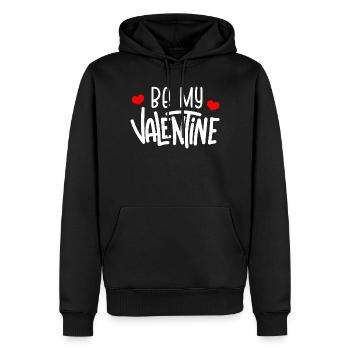 Sei mein Valentinstag - Männer Premium Bio Hoodie - Schwarz - Vorne - Nico (187cm)