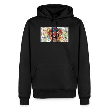 Niederlande Fan-Clown-Fußball-Spektakel - Männer Premium Bio Hoodie - Schwarz - Vorne - Nico (187cm)