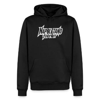 Napoletano Forever - Napoli Logodesign - Männer Premium Bio Hoodie - Schwarz - Vorne - Nico (187cm)
