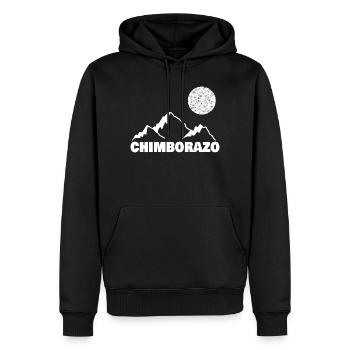 chimborazo - Männer Premium Bio Hoodie - Schwarz - Vorne - Nico (187cm)