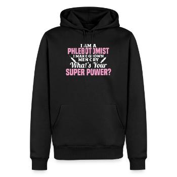 Phlebotomist Superpower Tee - Männer Premium Bio Hoodie - Schwarz - Vorne - Nico (187cm)