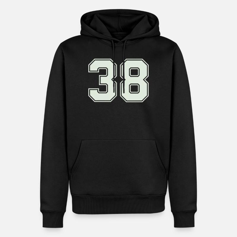 38- - Sweat à capuche Premium bio Homme - noir