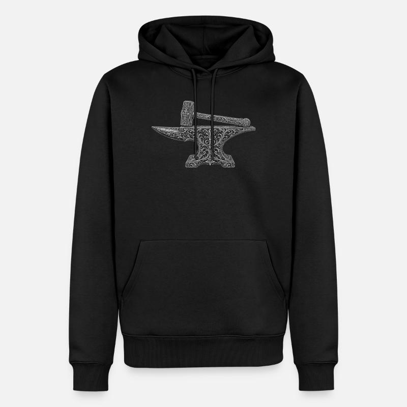 forgeron - Sweat à capuche Premium bio Homme - noir