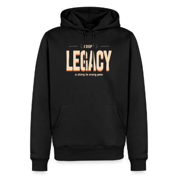 Adoptez l’héritage : une histoire dans chaque patte - Sweat à capuche Premium bio Homme - noir - Devant - Nico (187cm)