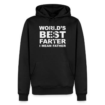 Le meilleur péteur du monde, je veux dire Père - Sweat à capuche Premium bio Homme - noir - Devant - Nico (187cm)