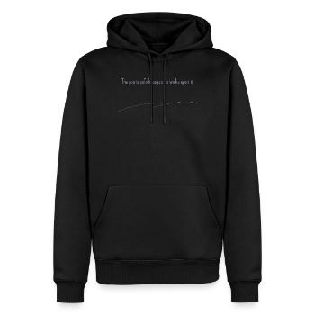 The sea is safe because He walk- for dark colors - Men’s Premium Organic Hoodie - black - Front - Nico (187cm)