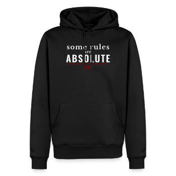 Einige Regeln sind absolut – Protokollkultur - Männer Premium Bio Hoodie - Schwarz - Vorne - Nico (187cm)