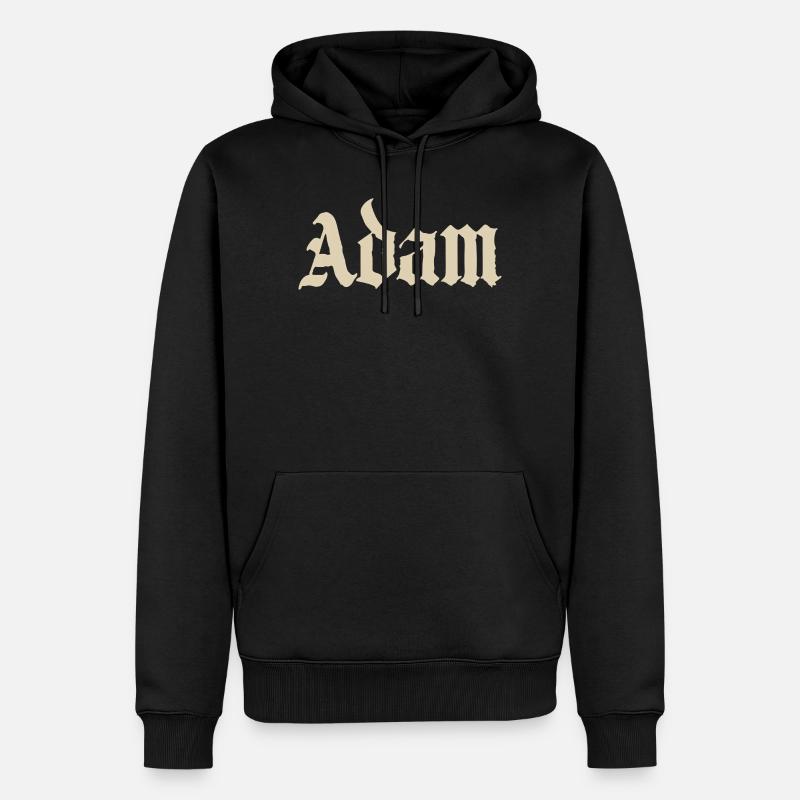 Chemise Adam Gothic Script - Sweat à capuche Premium bio Homme - noir