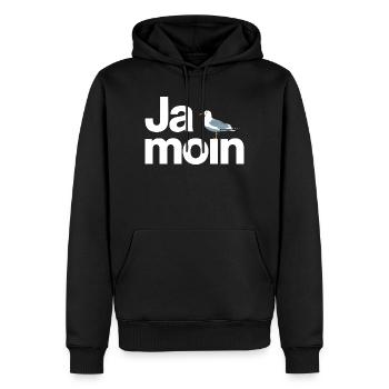 Ja Moin Norddeutschland Hamburg Gamer Meme Moin - Männer Premium Bio Hoodie - Schwarz - Vorne - Nico (187cm)