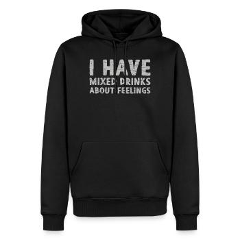 Gemischte Drinks über Gefühle - Männer Premium Bio Hoodie - Schwarz - Vorne - Nico (187cm)